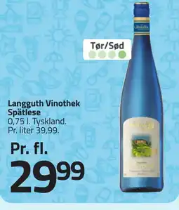 Fleggaard Langguth Vinothek Spätlese erbjuda