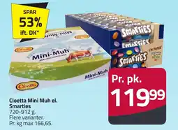 Fleggaard Cloetta Mini Muh el. Smarties erbjuda