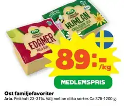 Coop ARLA Ost familjefavoriter erbjuda