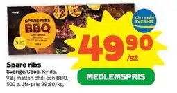 Coop COOP Spare ribs erbjuda