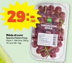 Coop COOP Röda druvor erbjuda