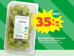 Coop Ekologiska gröna druvor erbjuda