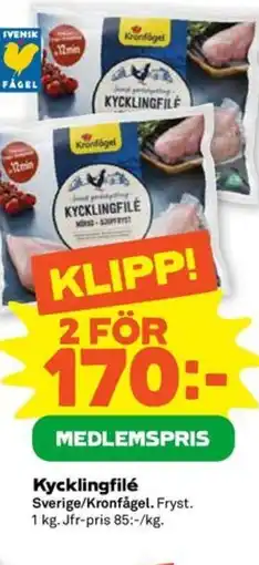 Coop Kycklingfilé erbjuda