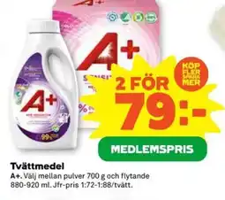 Coop A+ Tvättmedel erbjuda