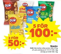 Coop OLW Snacks erbjuda