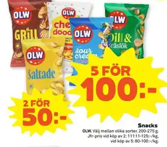 Coop OLW Snacks erbjuda