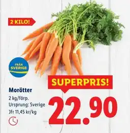 Lidl Morötter, SEK 22.9 erbjuda