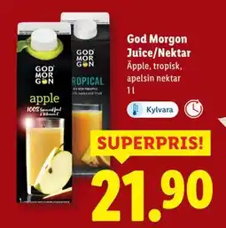 Lidl God Morgon Juice/Nektar, SEK 21.9 erbjuda