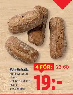 Lidl Valnötsfralla, SEK 19 erbjuda