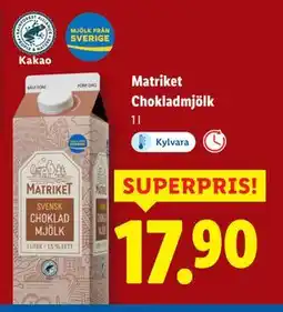 Lidl Matriket Chokladmjölk, SEK 17.9 erbjuda