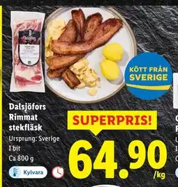 Lidl Dalsjöfors Rimmat stekfläsk, SEK 64.9 erbjuda