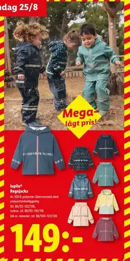 Lidl lupilu Regnjacka, SEK 149 erbjuda
