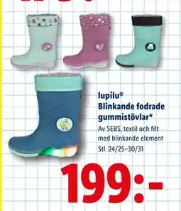Lidl lupilu Blinkande fodrade gummistövlar, SEK 199 erbjuda