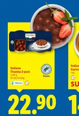 Lidl Italiamo Tiramisu 2-pack, SEK 22.9 erbjuda