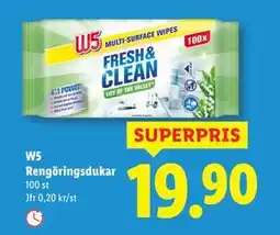 Lidl W5 Rengöringsdukar, SEK 19.9 erbjuda