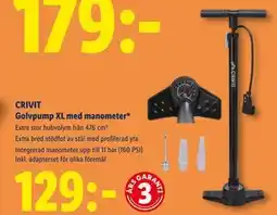 Lidl CRIVIT Golvpump XL med manometer, SEK 129 erbjuda