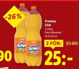 Lidl Freeway Läsk, SEK 25 erbjuda