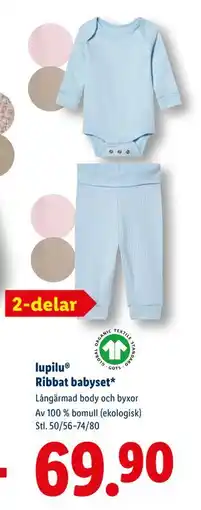 Lidl lupilu Ribbat babyset, SEK 69.9 erbjuda