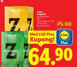 Lidl Zoégas Bryggkaffe, Pris i appen erbjuda