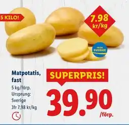 Lidl Matpotatis, fast, SEK 39.9 erbjuda