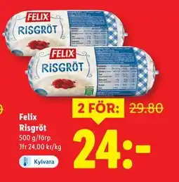 Lidl Felix Risgröt, SEK 24 erbjuda
