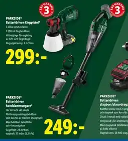 Lidl PARKSIDE Batteridriven handdammsugare, SEK 249 erbjuda