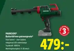 Lidl PARKSIDE Batteridriven patronspruta*, SEK 479 erbjuda