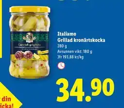 Lidl Italiamo Grillad kronärtskocka, SEK 34.9 erbjuda