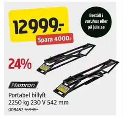 Jula Portabel billyft erbjuda