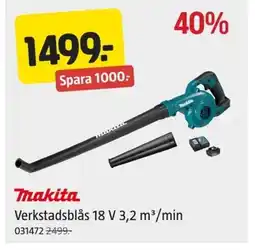 Jula Thakita Verkstadsblås 18 V 3,2 m³/min erbjuda