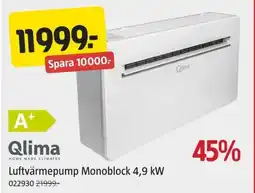 Jula Luftvärmepump Monoblock 4,9 kW erbjuda