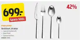 Jula FISKARS Bestickset 24 delar erbjuda