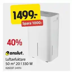 Jula Canslut.. Luftavfuktare 50 m² 20 | 330 W erbjuda