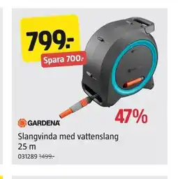 Jula GARDENA Slangvinda med vattenslang erbjuda
