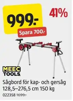 Jula MEEC TOOLS. Sågbord för kap- och gersåg erbjuda