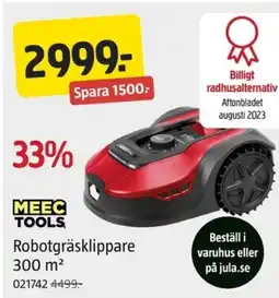 Jula MEEC TOOLS Robotgräsklippare 300 m² erbjuda