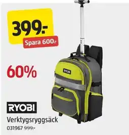 Jula RYOBI Verktygsryggsäck erbjuda