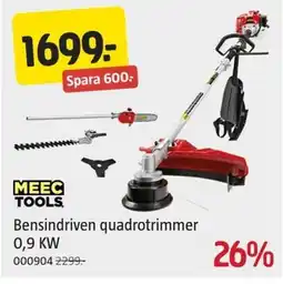 Jula MEEC TOOLS. Bensindriven quadrotrimmer erbjuda