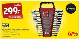Jula MEEC TOOLS. Spärr-/blocknyckelsats 12 delar erbjuda