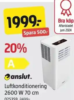 Jula Anslut.. luftkonditionering 2600 w erbjuda