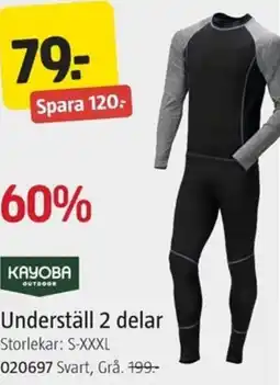 Jula KAYOBA Underställ 2 delar erbjuda