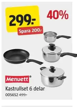 Jula Menuett Kastrullset 6 delar erbjuda
