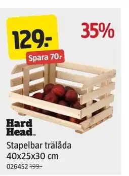 Jula Hard Head Stapelbar trälåda erbjuda
