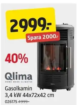 Jula Qlima Gasolkamin erbjuda