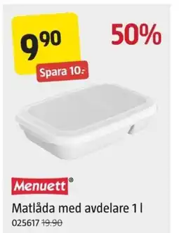 Jula Menuett Matlåda med avdelare 1| erbjuda