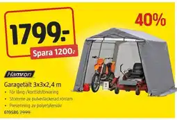 Jula Hamron Garagetält 3x3x2,4 m erbjuda