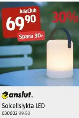 Jula Anslut solcellslykta led erbjuda