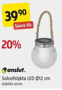 Jula Anslut.. solcellslykta led ø12 cm erbjuda