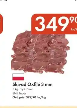 Snabbgross Skivad Oxfilé 3 mm erbjuda