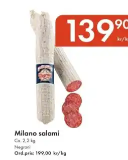 Snabbgross Milano salami erbjuda